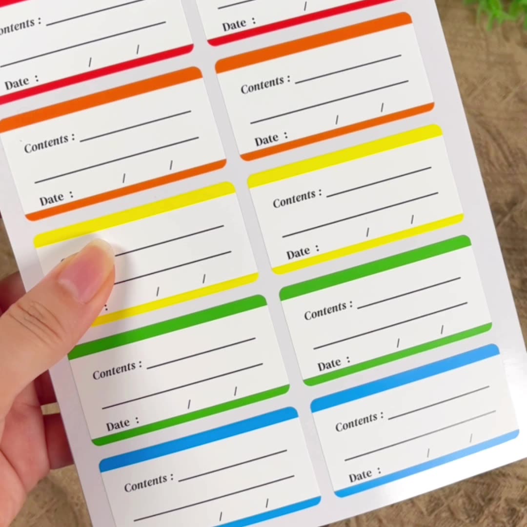 Freezer Food Labels