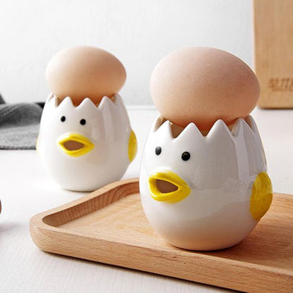 Ceramic chicken egg white separator