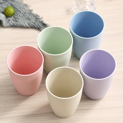 Wheat Straw Washing Cup-5PCS