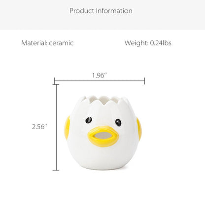 Ceramic chicken egg white separator