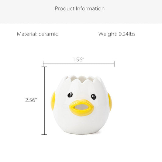Ceramic chicken egg white separator