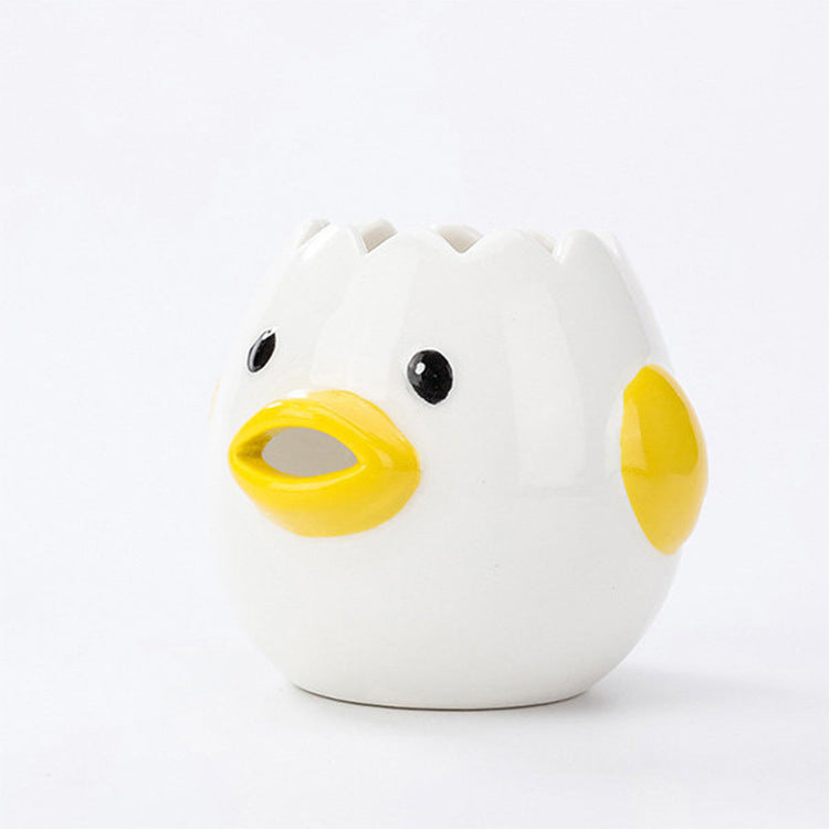 Ceramic chicken egg white separator