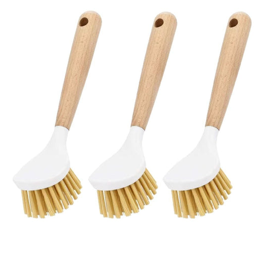 Wooden Handle Pot Scrubber