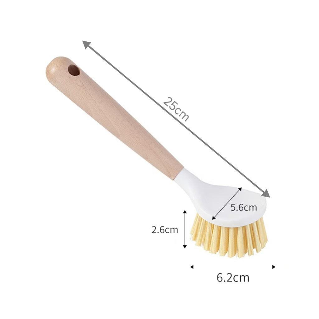 Wooden Handle Pot Scrubber